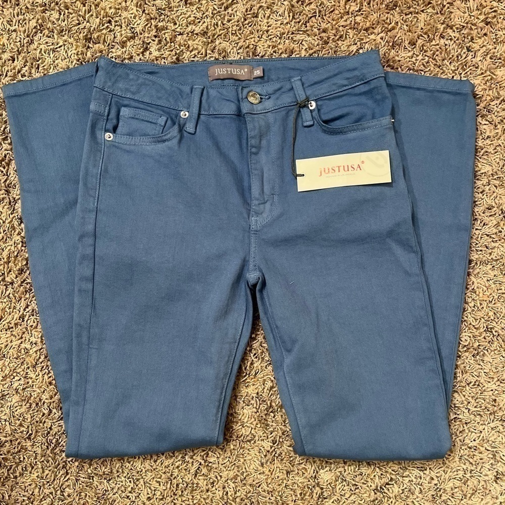 Just USA French Blue High Rise Skinny Jean Sz 25 NWT